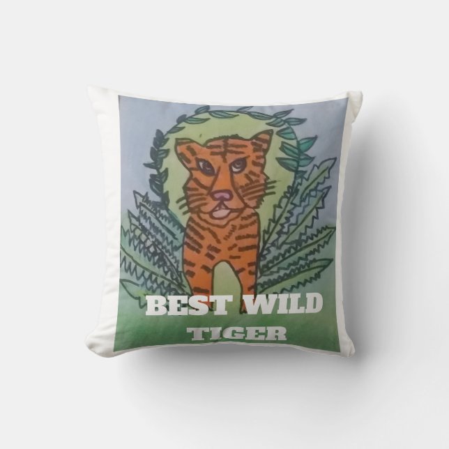 Coussin Tigre sauvage (Recto)