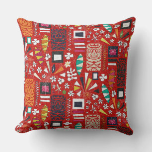 Coussin tiki rouge
