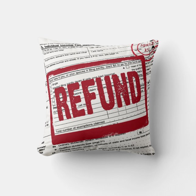 Coussin Timbre de remboursement de l'impôt sur le revenu (Recto)