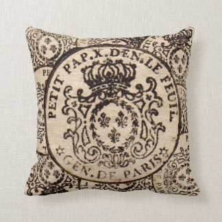 Coussin Timbre français vintage De Paris d'impôts