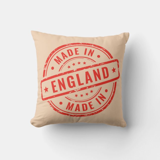 Coussin Timbre Made in England (Recto)