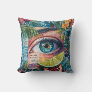 Coussin Timbres colorées Coller Jeu d'oreiller