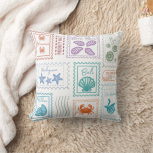 Coussin Timbres de poste de voyage