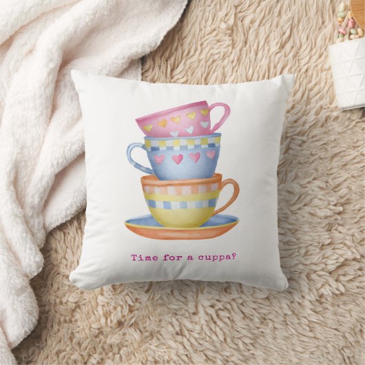 Coussin Time for a cuppa cushion (Couverture)