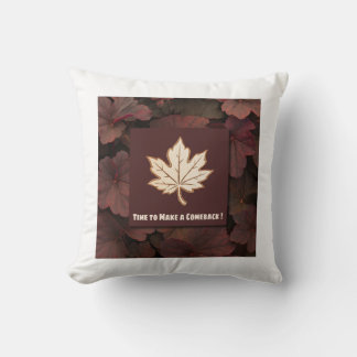 Coussin Time to Make a Comeback – Autumn Leaf Pillow