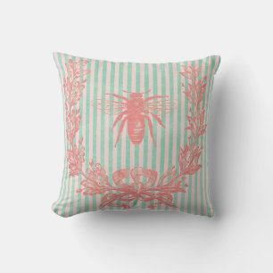 Coussin Tint rose de la couronne d'abeilles Vintage