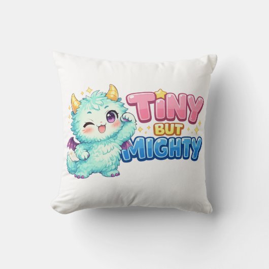 Coussin Tiny But Mighty Dragon (Recto)