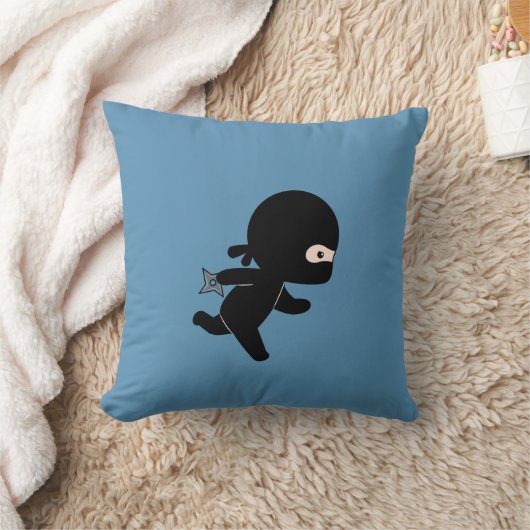 Coussin Tiny Ninja Courir Sur Bleu (Couverture)