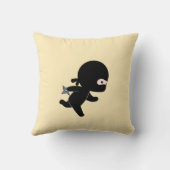 Coussin Tiny Ninja Courir Sur Jaune (Verso)