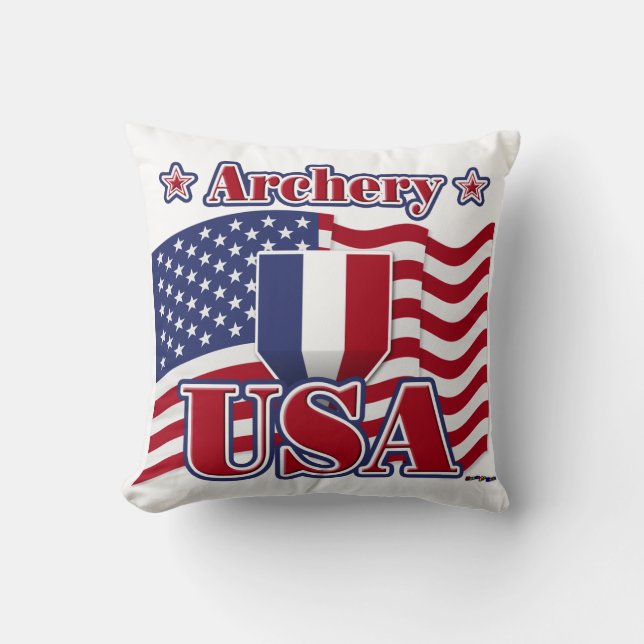 Coussin Tir à l'arc USA (Recto)