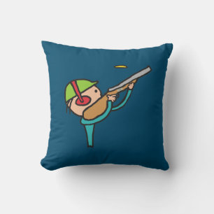 Coussin Tir sur le piège de Pigeon d'argile