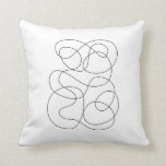 Coussin Tirage Abstrait contemporain noir et blanc<br><div class="desc">Ce dessin élégant cool présente des lignes d'art moderne minimaliste en noir et blanc.</div>