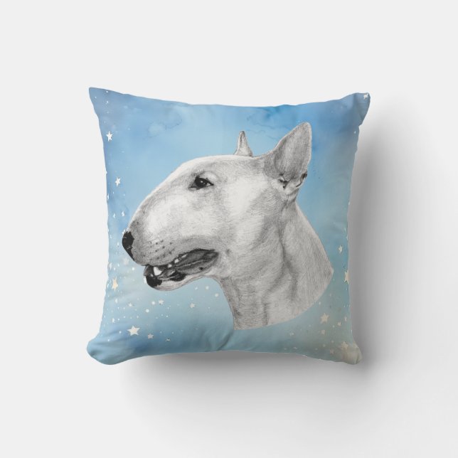 Coussin Tirage au crayon de Taureau (Recto)