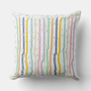 Coussin Tirages à la main en À petits pois (pastels)