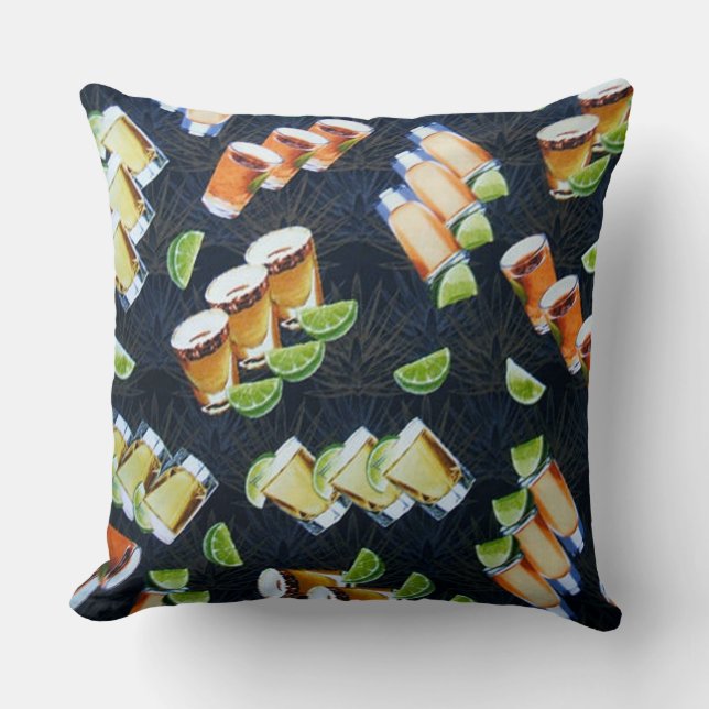 Coussin Tirs de tequila et coins de chaux (Recto)