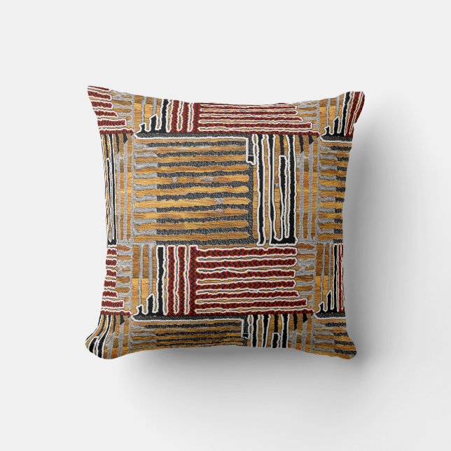 Coussin Tissu Afrocentrique Kuba (Recto)
