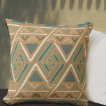 Coussin Tissu de boue Boho tendance Motif Mustard<br><div class="desc">Décor maison moderne motif avec motifs ethniques. Intérieur bohème tendance. Zig zag flèche design.</div>
