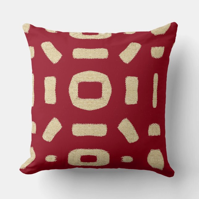 Coussin Tissu de boue Kuba africain (Recto)