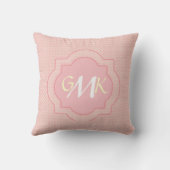 Coussin Tissu de décoration à motif rose monogrammé (Verso)