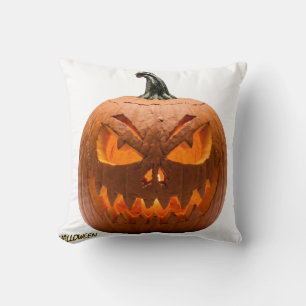 Coussin Tissu de lancer de citrouille Jack O Lantern Hallo