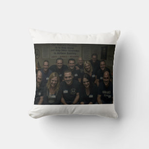 Coussin Tissu de satire de récupération de photo de groupe