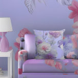 Coussin Tissu de soie rose violet Lilac<br><div class="desc">Soft violet rose lilas tissu de soie belle apparence vintage</div>