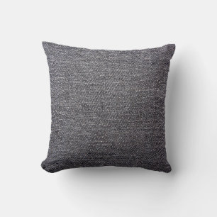 Coussin tissu gris noir