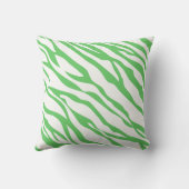 Coussin Tissu imprimé zèbre vert et blanc cassé pour couss (Verso)