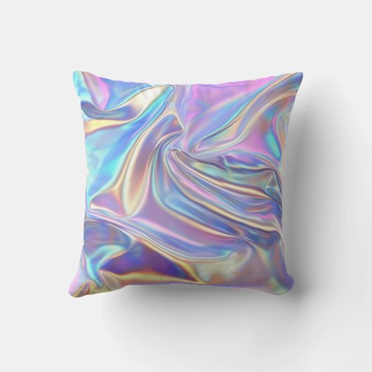 Coussin Tissu métallisé iridescent sarcelle or violet (Verso)