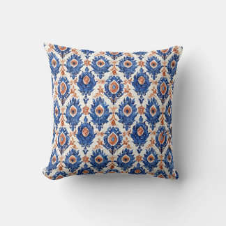 Coussin Tissu Motif Ikat