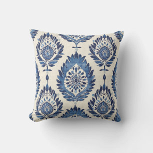 Coussin Tissu Motif Ikat