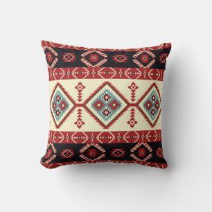 Coussin Tissu natif. Kilim de conception géométrique. Tr