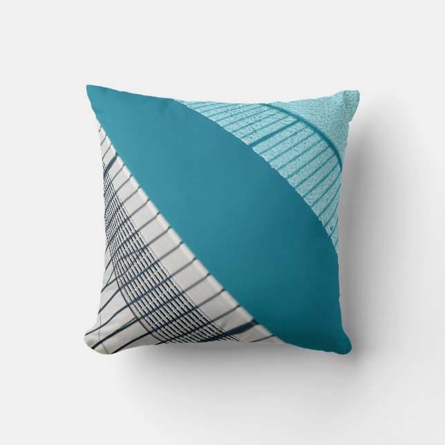 Coussin Tissu rayé blanc et bleu (Recto)
