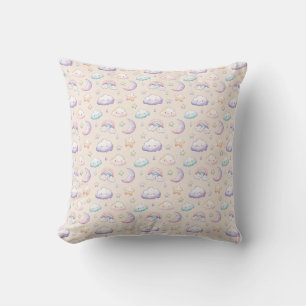 Coussin Tissu spatial mignon avec planètes étoiles soleil