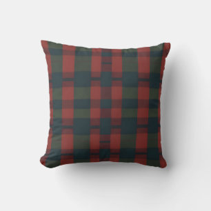 Coussin Tissu vintage de rideau en plaid