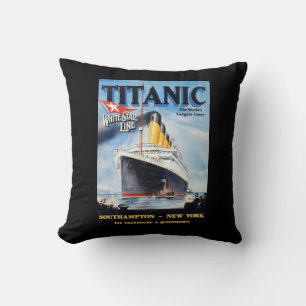 Coussin Titanic White Star Line - Le plus grand Liner du m