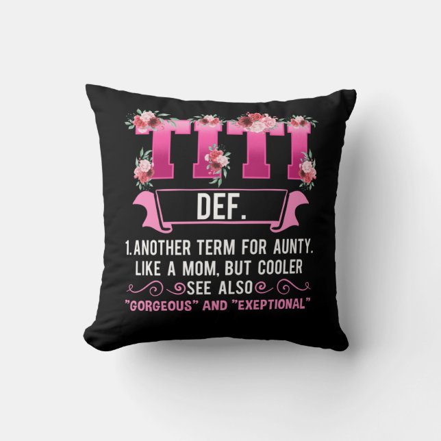 Coussin Titi Aunt Flower Cool Famille Don (Recto)
