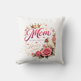 Coussin 🌸 Title (SEO + Trending) Mom Crown Rose Design – 