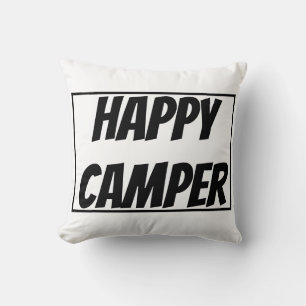 Coussin Titre : Joyeux Campeur Drôle de Camping Aventure E