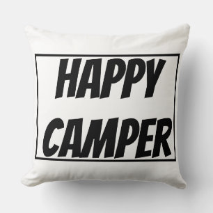 Coussin Titre : Joyeux Campeur Drôle de Camping Aventure E