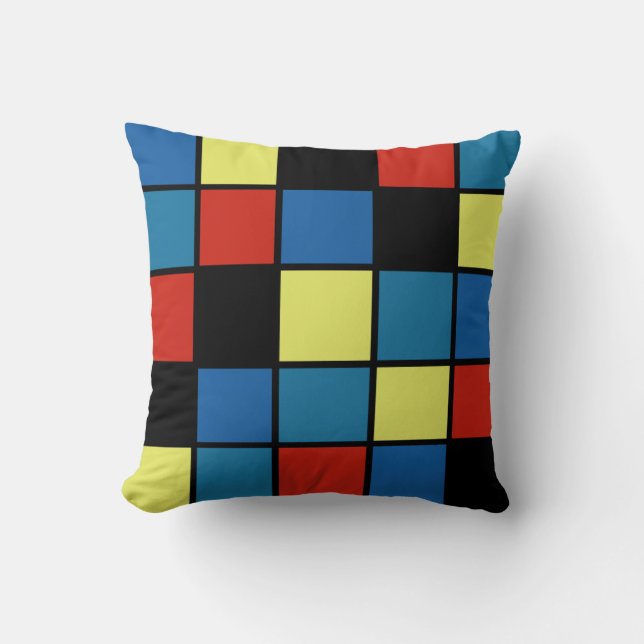 Coussin Titres colorés à la mode (Recto)