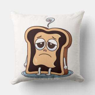 Coussin Toast brûlé avec crise existentielle