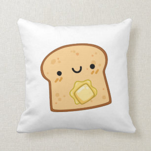 Coussin Toast de beurre Cute Kawaii