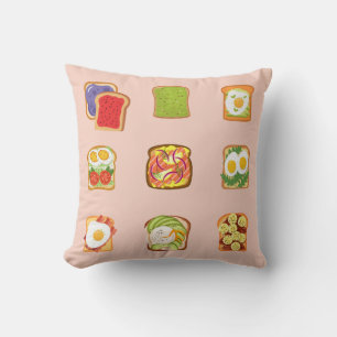 Coussin Toast de brunch motif