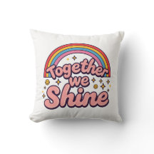 Together We Shine – Rainbow Retro Pride Quote