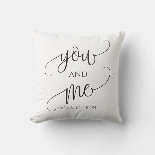Coussin toi et moi, cadeau mariage personnalisé (Recto)