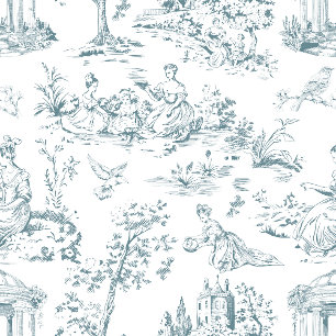 Coussin Toile bleue et blanche
