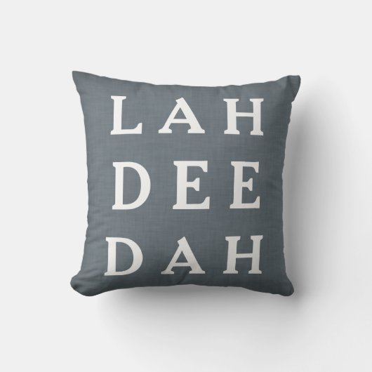 Coussin Toile bleue grise de carreau fait sur commande (Recto)