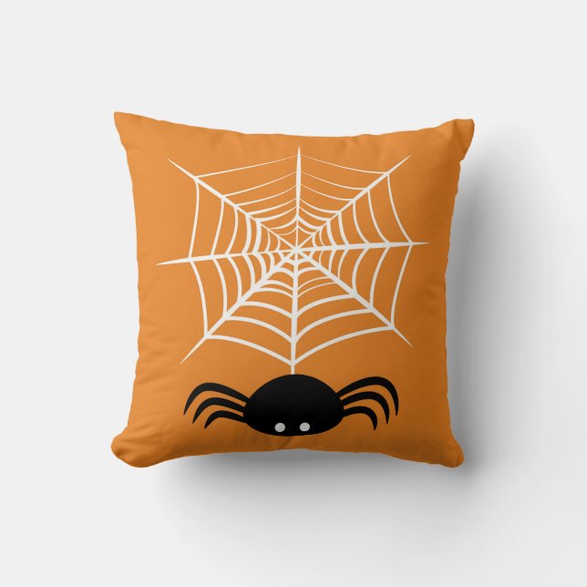 Coussin Toile d'araignée Halloween  (Recto)