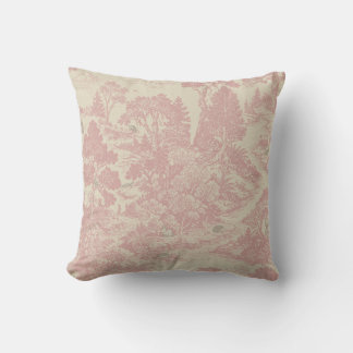 Coussin Toile de forêt vintage Cottagecore Animaux de la f